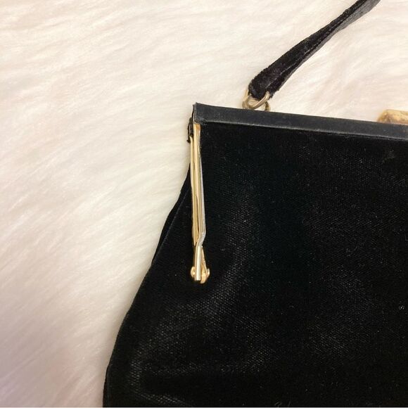 Vintage Hillard & Hanson Black Velvet Mini Small Shoulder Bag - Picture 11 of 13